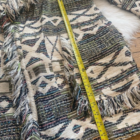 Zara Casual Open Multicoloured Textured Jacket - Picture 6 of 7